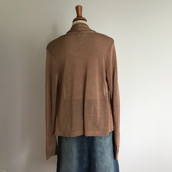 H&M - Gold Open Long Sleeve Cardigan - Picture 4 of 6